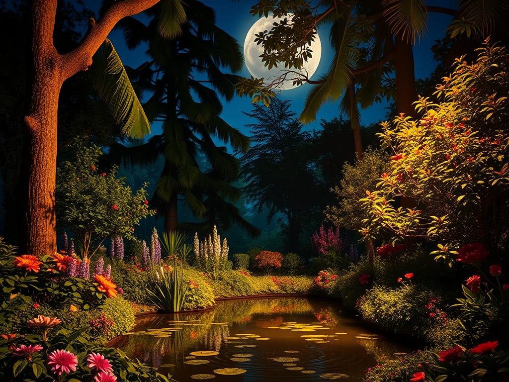 A Magia dos Jardins Noturnos