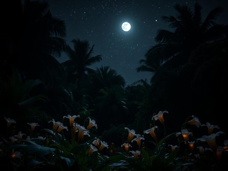 Jardim Noturno: Beleza das Plantas