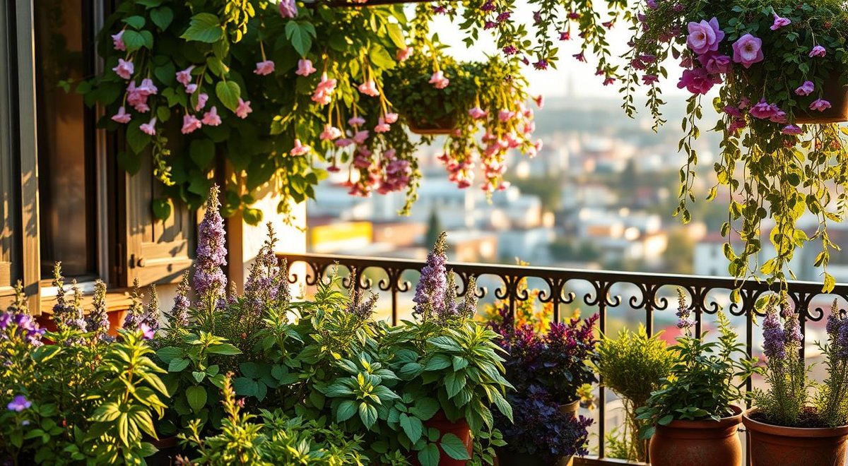 ervas aromáticas ornamentais varanda