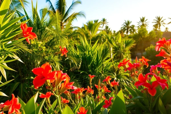 flores para jardim tropical clima quente