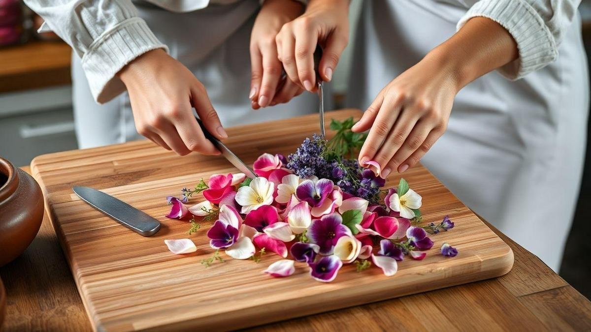 Técnicas de preparo de flores para culinária com flores