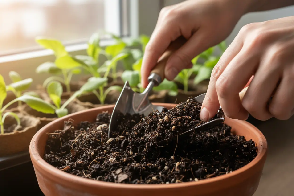 Como fazer horta em casa pequena com substrato nutritivo