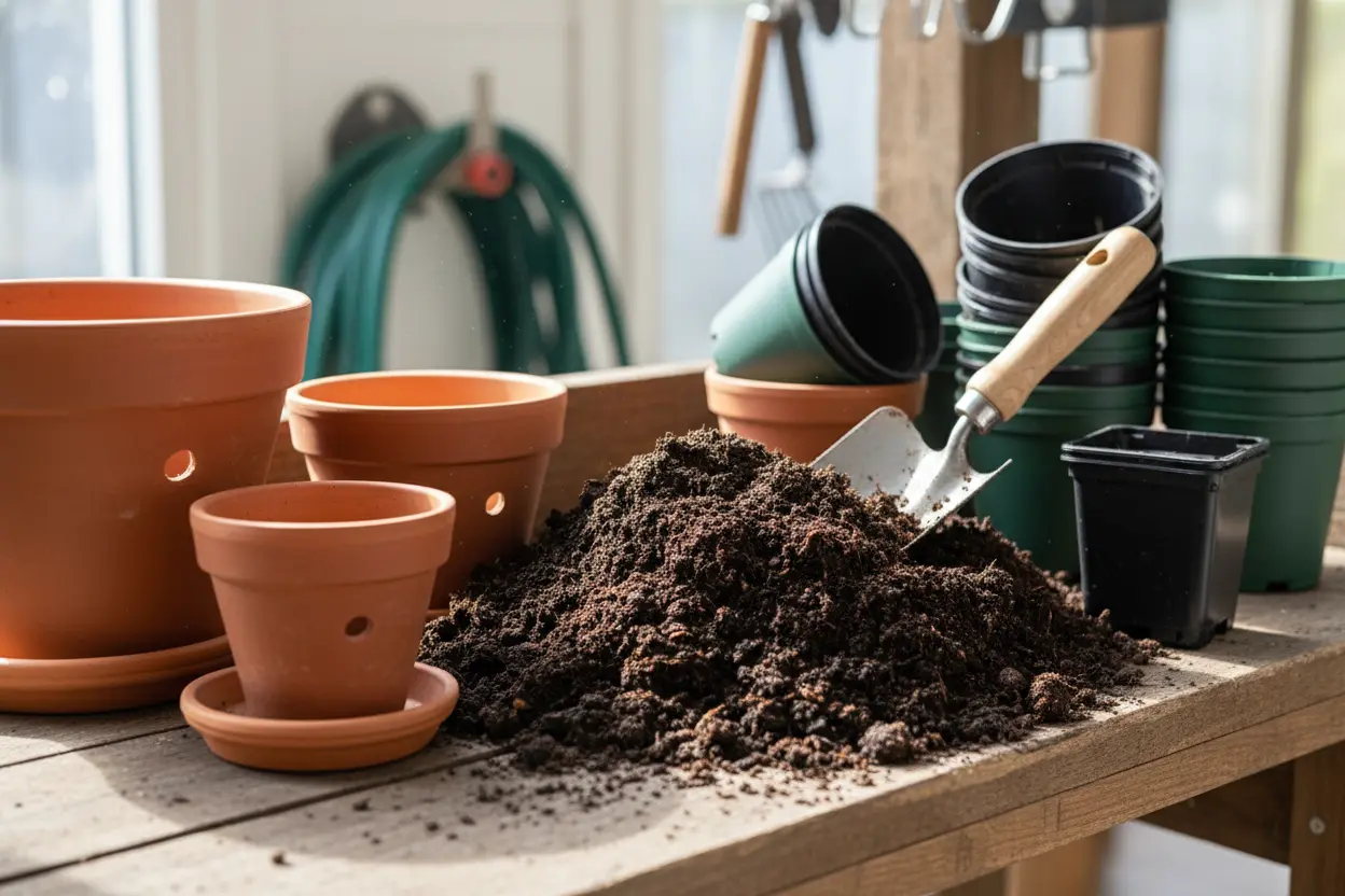 Vasos e Substrato para Tomate Materiais essenciais para como plantar tomate cereja em vaso