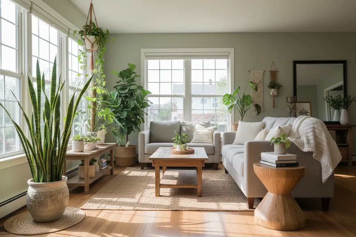Plantas que purificam o ar em sala de estar