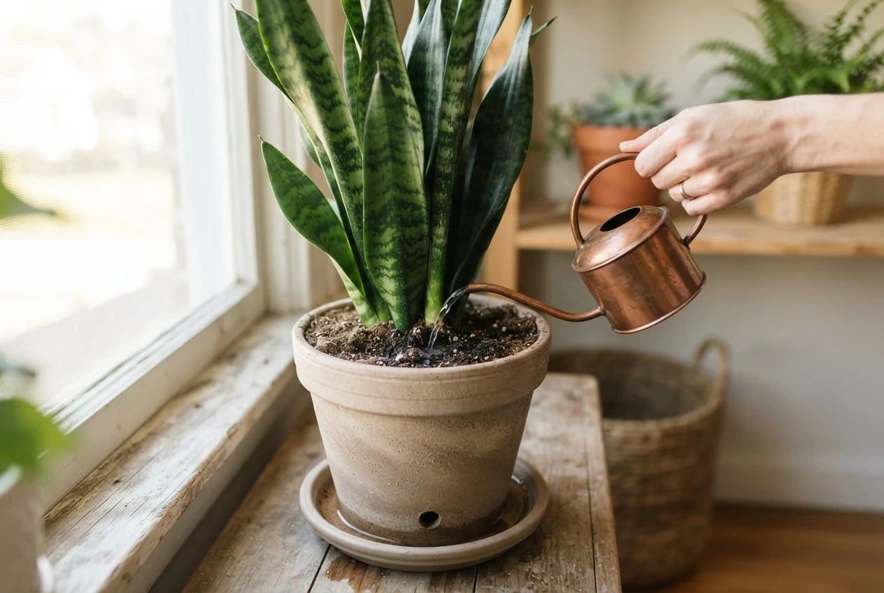 A rega ideal para a Sansevieria trifasciata 