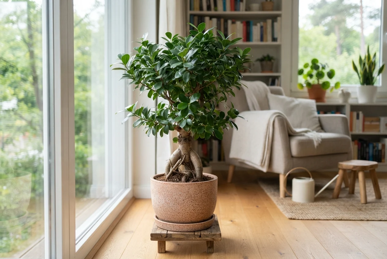 Ambiente e luz ideal para Ficus microcarpa como cuidar de bonsai