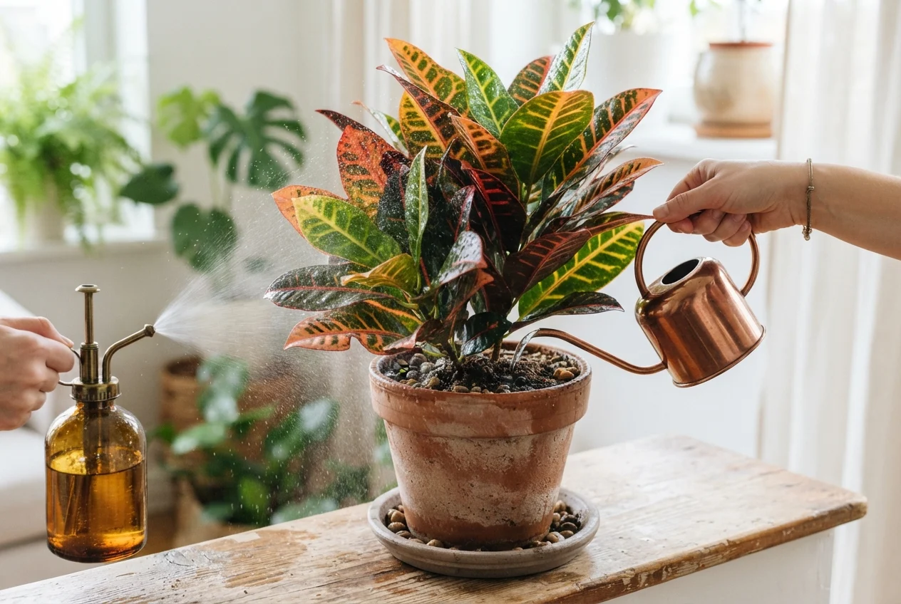 Como Cuidar de Croton na Rega e Umidade Diária como cuidar de croton