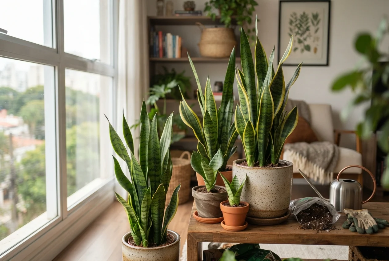 Cultivo da Sansevieria trifasciata em Interiores como cuidar de espada